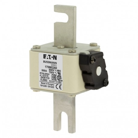 Eaton-moeller FUSE 500A 690V 2KN/110 AR UC EATON ELECTRIC Fuse-link, high speed, 500 A, AC 690 V, DIN 2, 61 x 77 ..