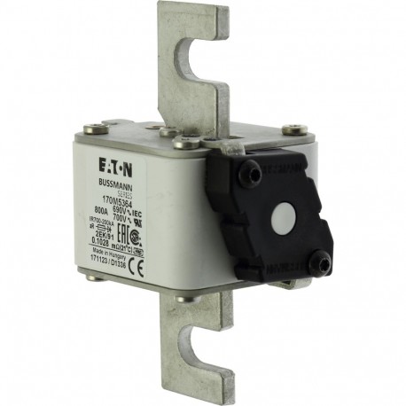 Eaton-moeller FUSE 800A 690V 2EK/91 AR UC EATON ELECTRIC Fuse-link, high speed, 800 A, AC 690 V, size 2, 61 x 77 ..