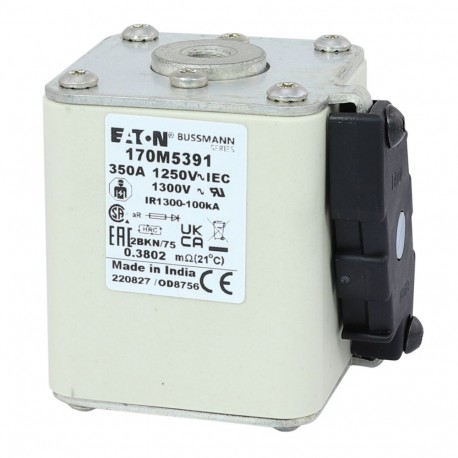 Eaton-moeller FUSE 350A 1250V 2BKN/75 AR CU EATON ELECTRIC Fuse-link, high speed, 350 A, AC 1250 V, size 2, 61 x ..