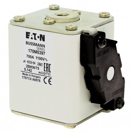 Eaton-moeller FUSE 700A 1000V 2BKN/75 AR EATON ELECTRIC Fuse-link, high speed, 700 A, AC 1000 V, size 2, 61 x 75 ..