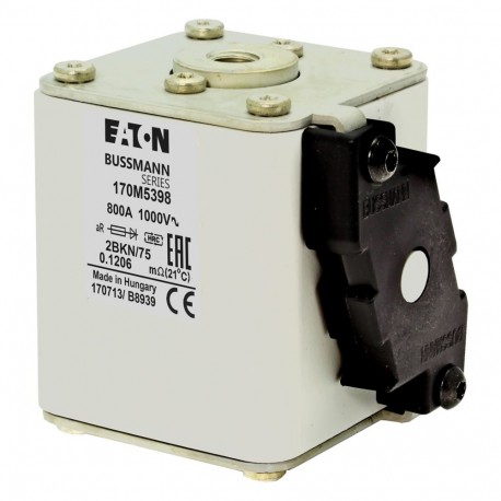 Eaton-moeller FUSE 800A 1000V 2BKN/75 AR EATON ELECTRIC Fuse-link, high speed, 800 A, AC 1000 V, size 2, 61 x 75 ..