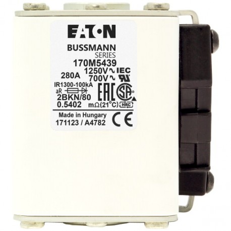Eaton-moeller FUSE 315A 1250V 2BKN/80 AR CU EATON ELECTRIC FUSE 315A 1250V 2BKN/80 AR CU