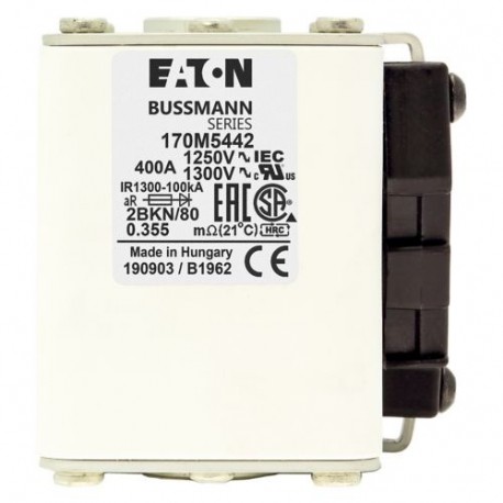 Eaton-moeller FUSE 450A 1250V 2BKN/80 AR CU EATON ELECTRIC FUSE 450A 1250V 2BKN/80 AR CU