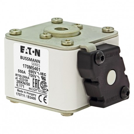 Eaton-moeller FUSE 550A 690V 2BKN/50 AR UC EATON ELECTRIC Fuse-link, high speed, 550 A, AC 690 V, size 2, aR, IEC..
