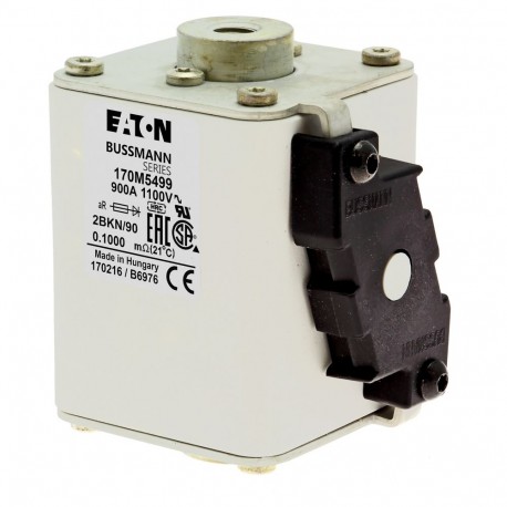 Eaton-moeller FUSE 900A 1100V 2BKN/90 AR CU EATON ELECTRIC Fuse-link, high speed, 900 A, AC 1100 V, size 2, 61 x ..