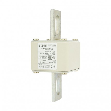 Eaton-moeller FUSE 500A 690V 2FU/90 AR UC EATON ELECTRIC Fuse-link, high speed, 500 A, AC 690 V, size 2, 61 x 77 ..
