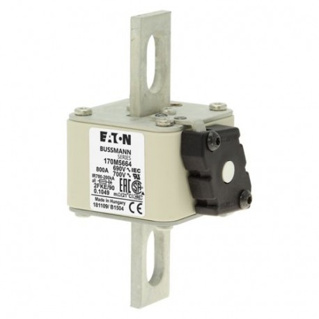 Eaton-moeller FUSE 800A 690V 2FKE/90 AR UC EATON ELECTRIC Fuse-link, high speed, 800 A, AC 690 V, size 2, 61 x 77..