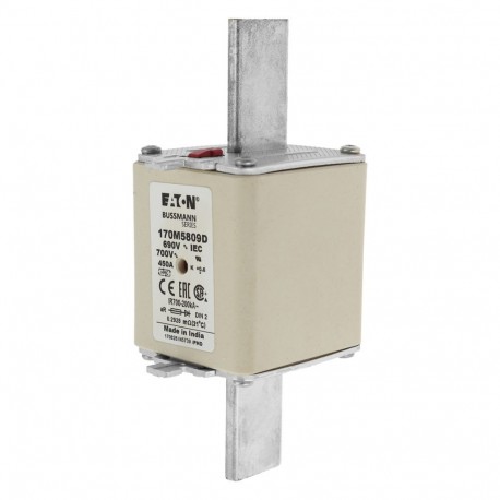 Eaton-moeller FUSE 450A 690V aR DIN 2 HSDNH EATON ELECTRIC Fuse-link, high speed, 450 A, AC 690 V, DIN 1, 53 x 5..