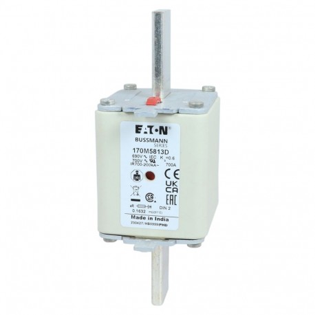 Eaton-moeller FUSE 700A 690V aR DIN 2 HSDNH EATON ELECTRIC Fuse-link, high speed, 700 A, AC 690 V, DIN 1, 53 x 6..