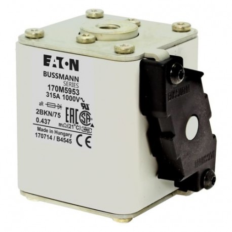 Eaton-moeller FUSE 315A 1000V 2BKN/75 AR UR EATON ELECTRIC Fuse-link, high speed, 315 A, AC 1000 V, size 2, 59 x ..
