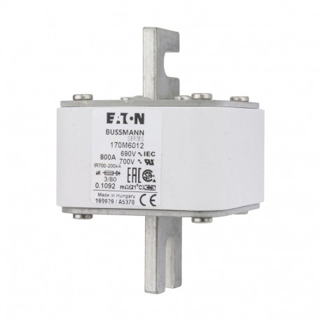Eaton-moeller FUSE 800A 690V 3/80 AR UC EATON ELECTRIC Fuse-link, high speed, 800 A, AC 690 V, DIN 3, 76 x 76 x 1..