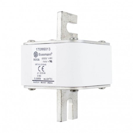 Eaton-moeller FUSE 900A 690V 3/80 AR UC EATON ELECTRIC Fuse-link, high speed, 900 A, AC 690 V, DIN 3, 76 x 76 x 1..
