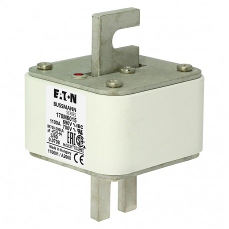 Eaton-moeller FUSE 1100A 690V 3/80 AR UC EATON ELECTRIC Fuse-link, high speed, 1100 A, AC 690 V, DIN 3, 76 x 76 x..