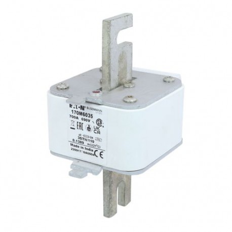 Eaton-moeller FUSE 600A 4000V 3BU/305 AR EATON ELECTRIC Fuse-link, high speed, 600 A, AC 4000 V, size 3, 76 x 76 ..