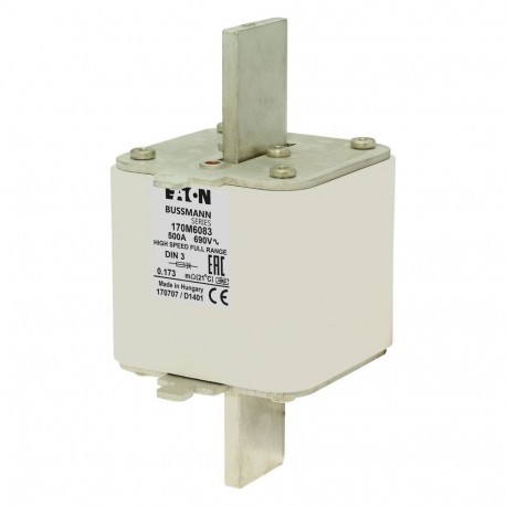 Eaton-moeller FUSE 500A 690V DIN 3 GR EATON ELECTRIC Fuse-link, high speed, 40 A, AC 690 V, DIN 00, 30 x 60 x 79 ..