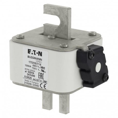 Eaton-moeller FUSE 1000A 690V 3KN/80 AR EATON ELECTRIC Fuse-link, high speed, 1000 A, AC 690 V, size 3, 74 x 92 x..