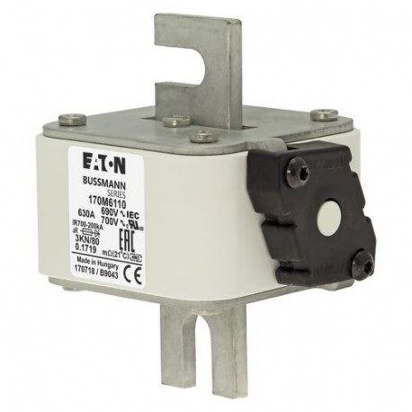 Eaton-moeller FUSE 630A 690V 3KN/80 AR UC EATON ELECTRIC Fuse-link, high speed, 630 A, AC 690 V, DIN 3, 76 x 92 x..