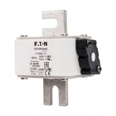 Eaton-moeller FUSE 900A 690V 3KN/80 AR UC EATON ELECTRIC Fuse-link, high speed, 900 A, AC 690 V, DIN 3, 76 x 92 x..
