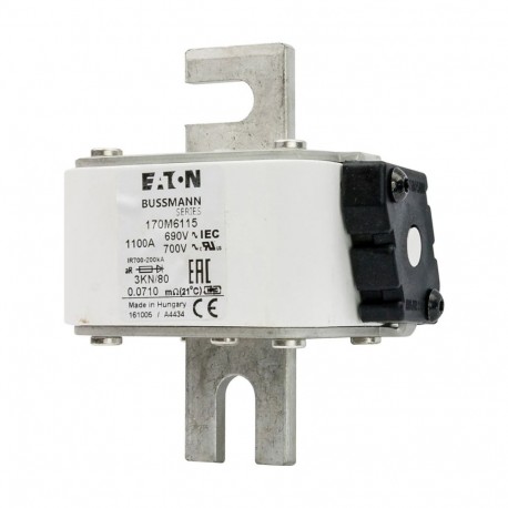 Eaton-moeller FUSE 1100A 690V 3KN/80 AR UC EATON ELECTRIC Fuse-link, high speed, 1100 A, AC 690 V, DIN 3, 76 x 92..