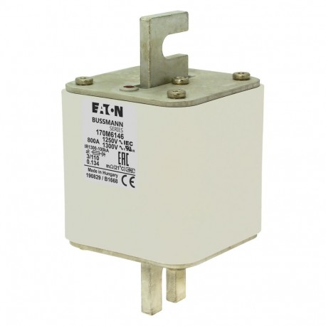 Eaton-moeller FUSE 800A 1250V 3/110 AR EATON ELECTRIC Fuse-link, high speed, 800 A, AC 1250 V, size 3, 76 x 90 x ..