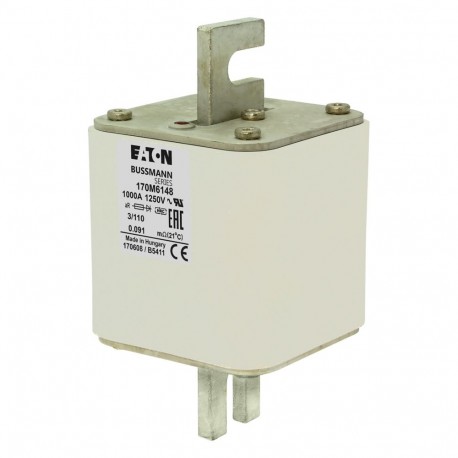 Eaton-moeller FUSE 1000A 1250V 3/110 AR EATON ELECTRIC Fuse-link, high speed, 1000 A, AC 1250 V, size 3, 76 x 90 ..