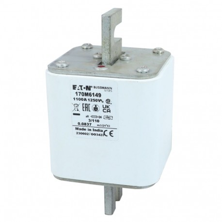 Eaton-moeller FUSE 1100A 1250V 3/110 AR EATON ELECTRIC Fuse-link, high speed, 1100 A, AC 1250 V, size 3, 76 x 90 ..