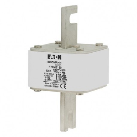 Eaton-moeller FUSE 630A 690V 3/110 AR UC EATON ELECTRIC Fuse-link, high speed, 630 A, AC 690 V, DIN 3, 76 x 90 x ..