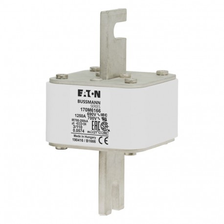 Eaton-moeller FUSE 1250A 690V 3/110 AR UC EATON ELECTRIC Fuse-link, high speed, 1250 A, AC 690 V, DIN 3, 76 x 90 ..