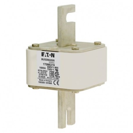 Eaton-moeller FUSE 1600A 690V 3TN/110 AR UC EATON ELECTRIC Fuse-link, high speed, 1600 A, AC 690 V, DIN 3, 76 x 9..