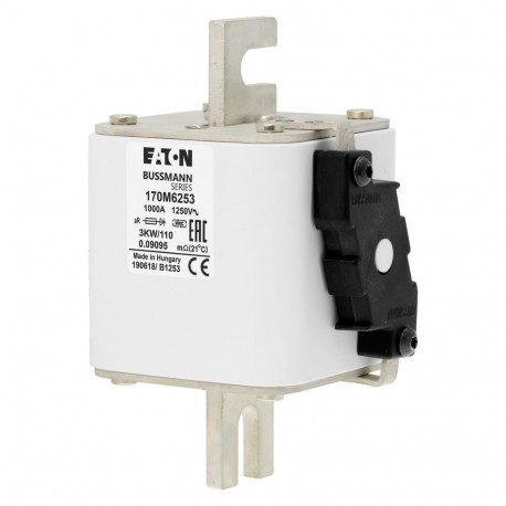 Eaton-moeller FUSE 1000A 1250V 3KW/110 AR EATON ELECTRIC Fuse-link, high speed, 1000 A, AC 1250 V, size 3, 74 x 9..