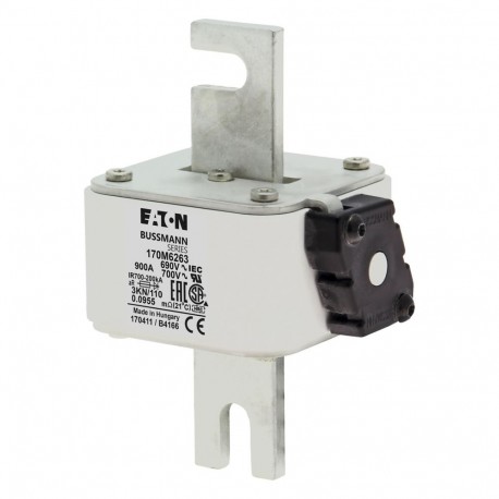 Eaton-moeller FUSE 900A 690V 3KN/110 AR UC EATON ELECTRIC Fuse-link, high speed, 900 A, AC 690 V, DIN 3, aR, DIN,..