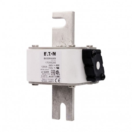 Eaton-moeller FUSE 1250A 690V 3KN/110 AR UC EATON ELECTRIC Fuse-link, high speed, 1250 A, AC 690 V, DIN 3, 76 x 9..