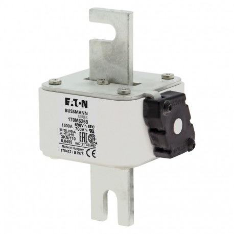 Eaton-moeller FUSE 1500A 690V 3KN/110 AR UC EATON ELECTRIC Fuse-link, high speed, 1500 A, AC 690 V, DIN 3, 76 x 9..