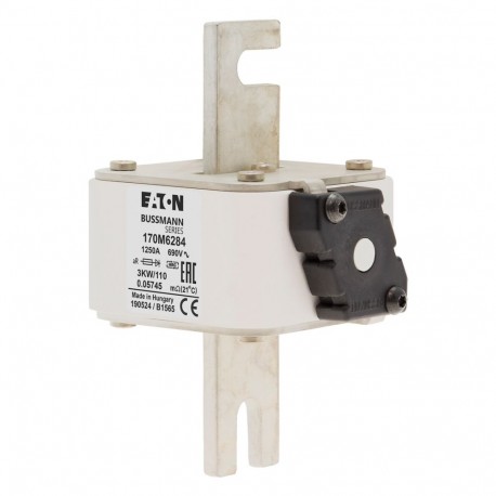 Eaton-moeller FUSE 1250A 690V 3KW/110 AR EATON ELECTRIC Fuse-link, high speed, 1250 A, AC 690 V, size 3, 74 x 92 ..