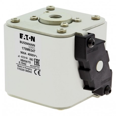 Eaton-moeller FUSE 900A 1000V 3BKN/75 AR EATON ELECTRIC Fuse-link, high speed, 900 A, AC 1000 V, size 3, 76 x 92 ..
