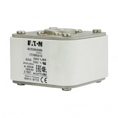 Eaton-moeller FUSE 630A 690V 3BN/50 AR UC EATON ELECTRIC Fuse-link, high speed, 630 A, AC 690 V, size 3, aR, IEC,..