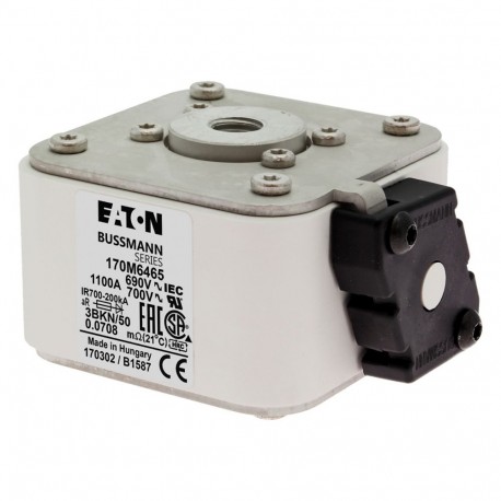Eaton-moeller FUSE 1100A 690V 3BKN/50 AR UC EATON ELECTRIC Fuse-link, high speed, 1100 A, AC 690 V, size 3, aR, I..