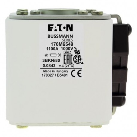 Eaton-moeller FUSE 1000A 1250V 2//3BKN/75 AR EATON ELECTRIC FUSE 1000A 1250V 2//3BKN/75 AR