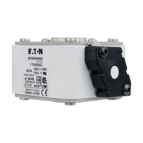 Eaton-moeller FUSE 800A 690V 3GKN/50 AR UC EATON ELECTRIC Fuse-link, high speed, 800 A, AC 690 V, size 3, 76 x 92..