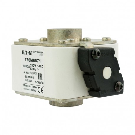Eaton-moeller FUSE 2000A 550V 3GKN/65 AR UR EATON ELECTRIC Fuse-link, high speed, 2000 A, AC 550 V, size 3, 76 x ..