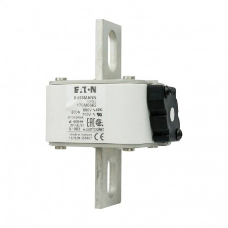 Eaton-moeller FUSE 800A 690V 3FKE/90 AR UC EATON ELECTRIC Fuse-link, high speed, 800 A, AC 690 V, size 3, 76 x 92..