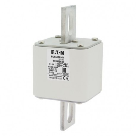 Eaton-moeller FUSE 315A 1250V 3FU/115 AR CU EATON ELECTRIC Fuse-link, high speed, 315 A, AC 1250 V, size 3, 76 x ..