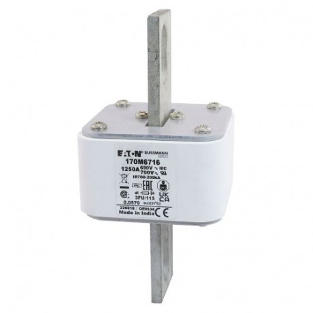 Eaton-moeller FUSE 1250A 690V 3FU/115 AR UC EATON ELECTRIC Fuse-link, high speed, 1250 A, AC 690 V, size 3, 67 x ..