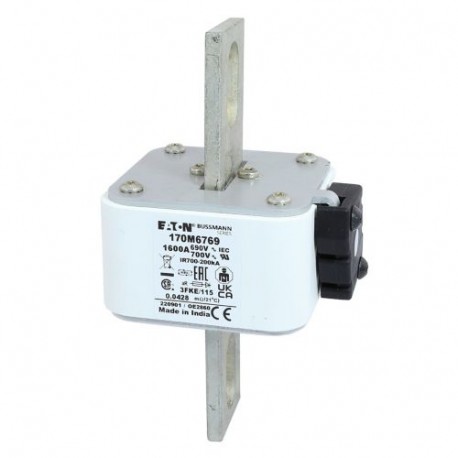 Eaton-moeller FUSE 1600A 690V 3FKE/115 AR UC EATON ELECTRIC Fuse-link, high speed, 1600 A, AC 690 V, size 3, 76 x..