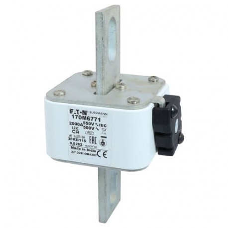 Eaton-moeller FUSE 2000A 550V 3FKE/115 AR UR EATON ELECTRIC Fuse-link, high speed, 2000 A, AC 550 V, size 3, 76 x..