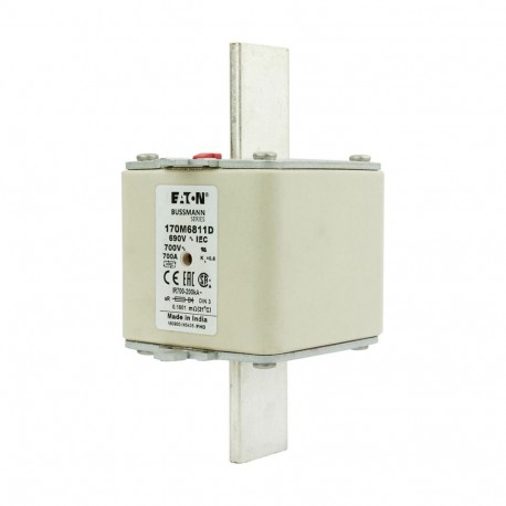 Eaton-moeller FUSE 700A 690V aR DIN 3 HSDNH EATON ELECTRIC Fuse-link, high speed, 700 A, AC 690 V, DIN 1, 53 x 6..