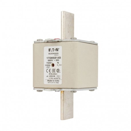 Eaton-moeller FUSE 1000A 690V aR DIN 3 HSDNH EATON ELECTRIC Fuse-link, high speed, 1000 A, AC 690 V, DIN 2, 61 x..