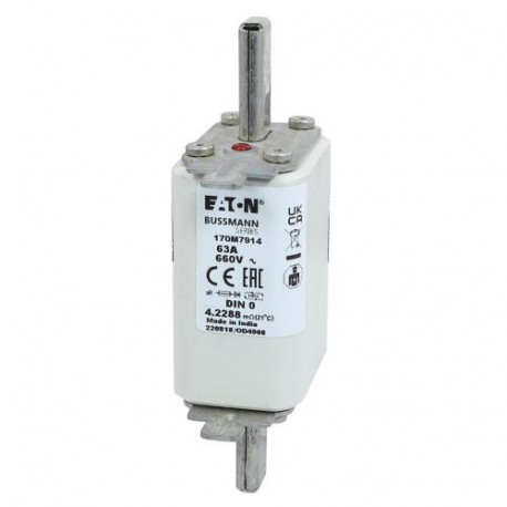 Eaton-moeller FUSE 63A 660V DIN 0 AR EATON ELECTRIC Fuse-link, high speed, 25 A, AC 660 V, DIN 0, aR, DIN, IEC, s..