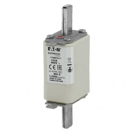 Eaton-moeller FUSE 125A 660V DIN 0 AR EATON ELECTRIC Fuse-link, high speed, 25 A, AC 660 V, DIN 0, aR, DIN, IEC, ..