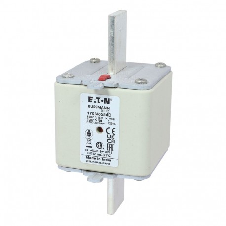Eaton-moeller FUSE 1250A 690V aR DIN 3 HSDNH EATON ELECTRIC Fuse-link, high speed, 1250 A, AC 600 V, DIN 2, 61 x..